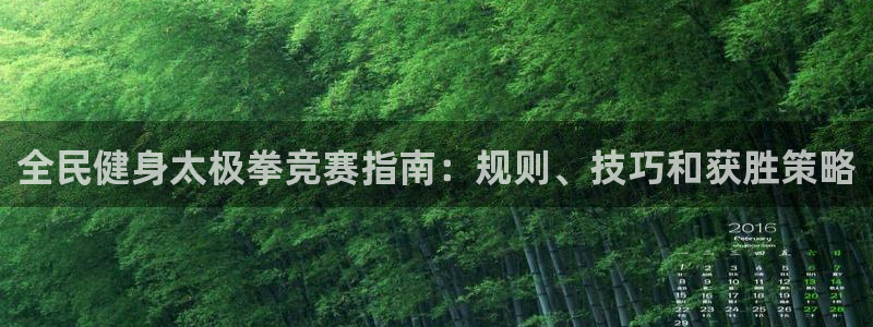 尊龙凯时老板：全民健身太极拳竞赛指南：规则、技巧和获胜策